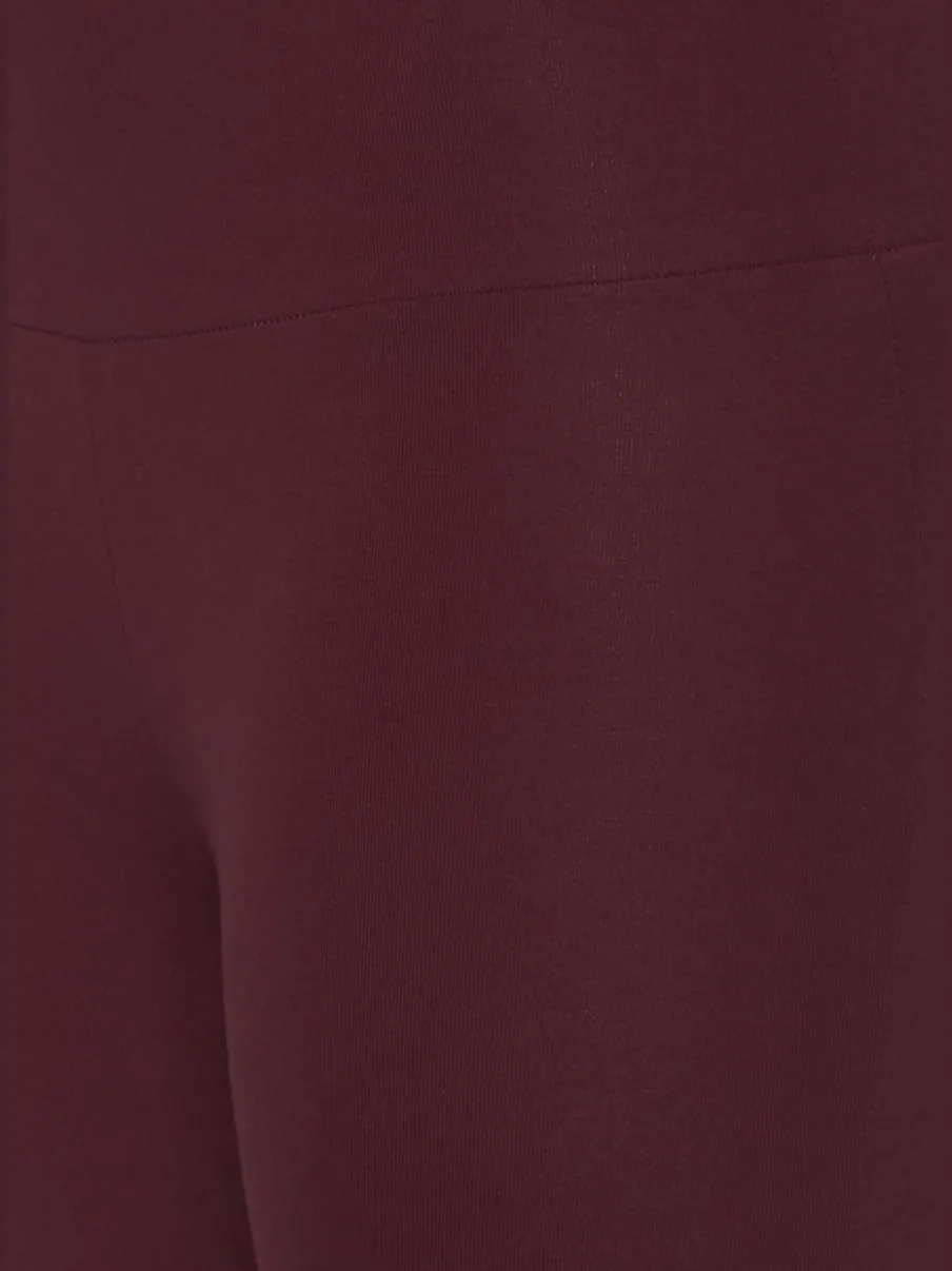Legging corsaire en matière élastique avec large confortbund
