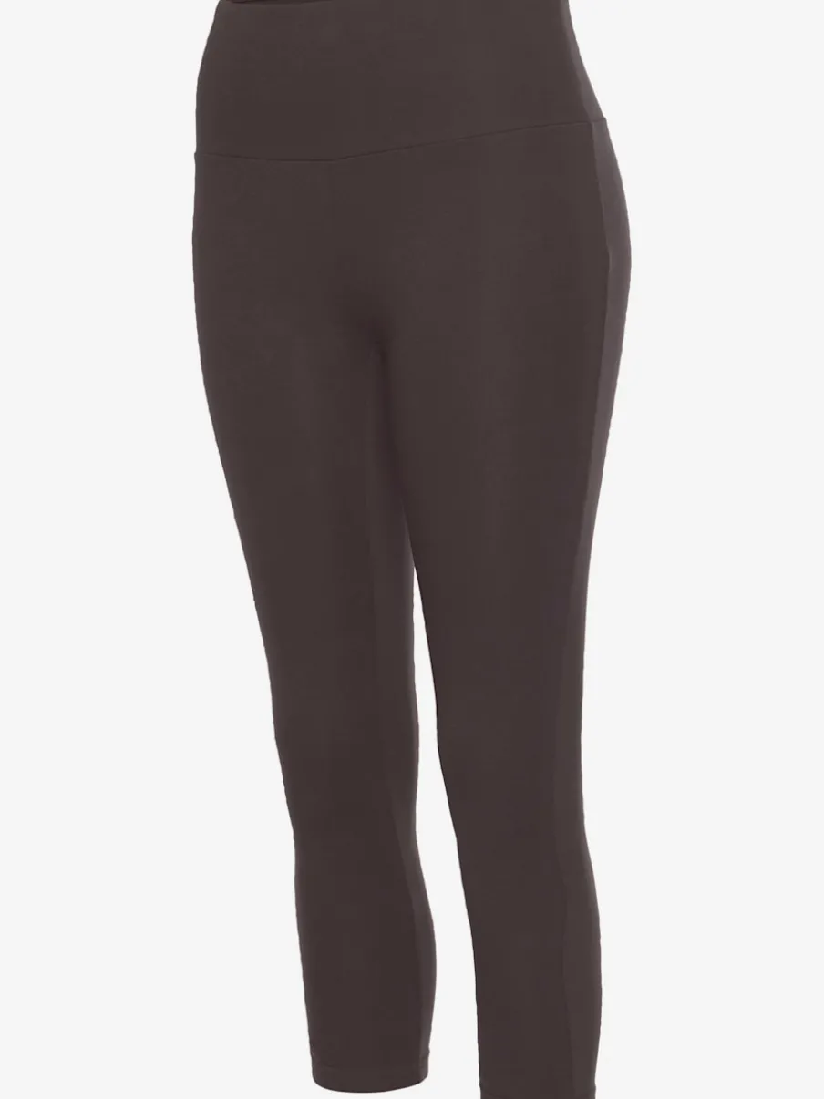 Legging corsaire en matière élastique avec large confortbund