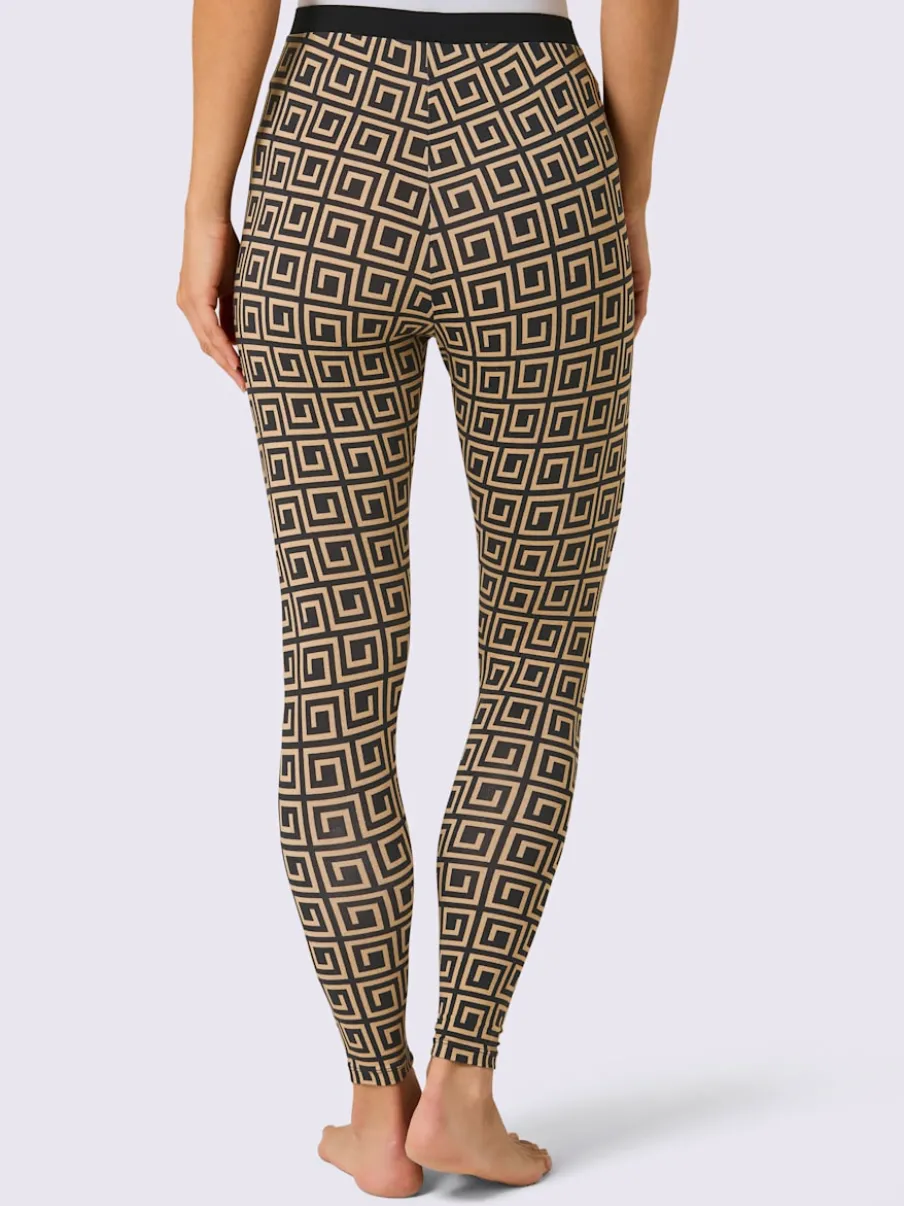 Legging en modal à motif géométrique avec taille élastiquée