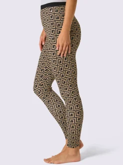 Legging en modal à motif géométrique avec taille élastiquée