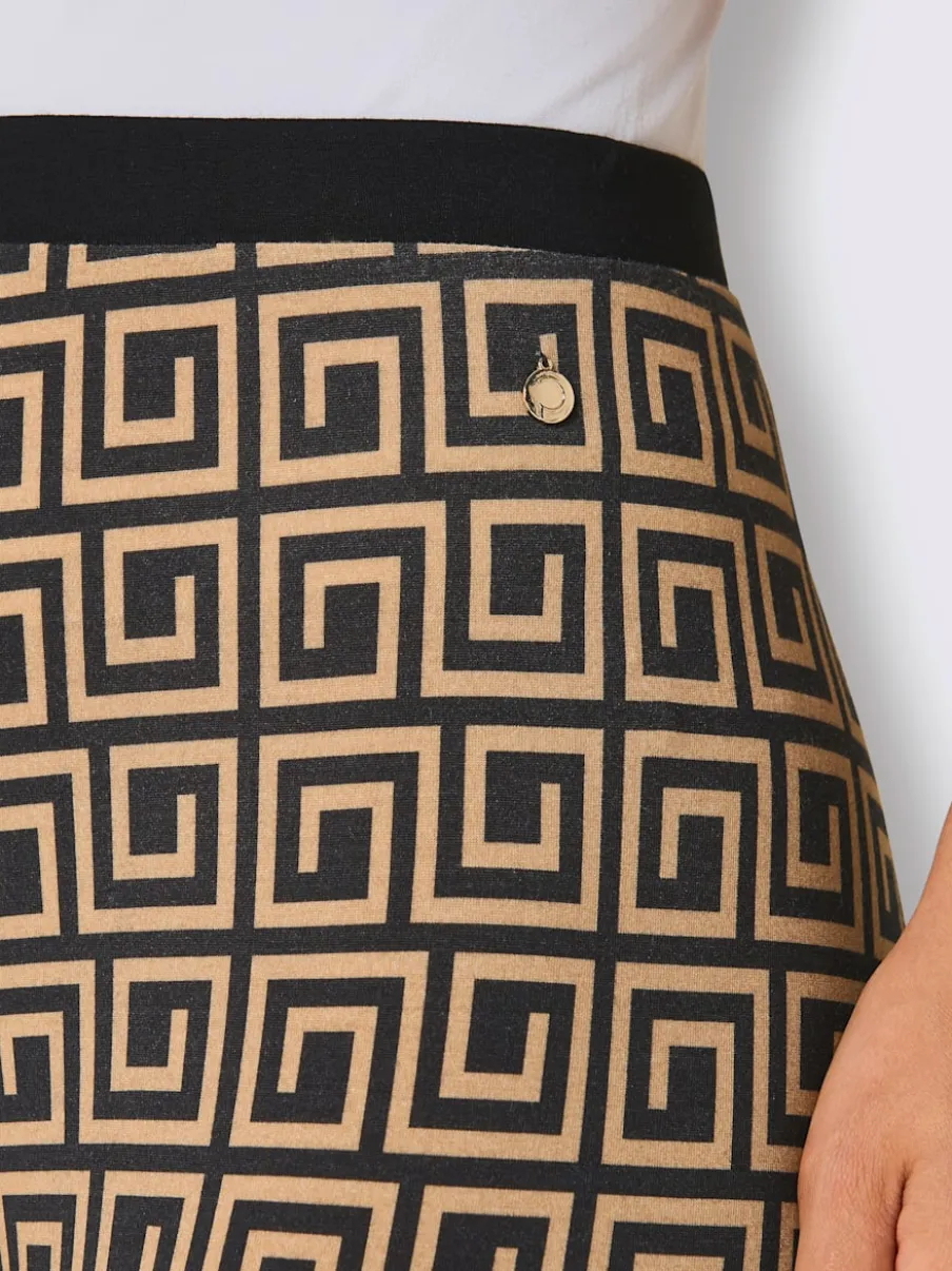 Legging en modal à motif géométrique avec taille élastiquée