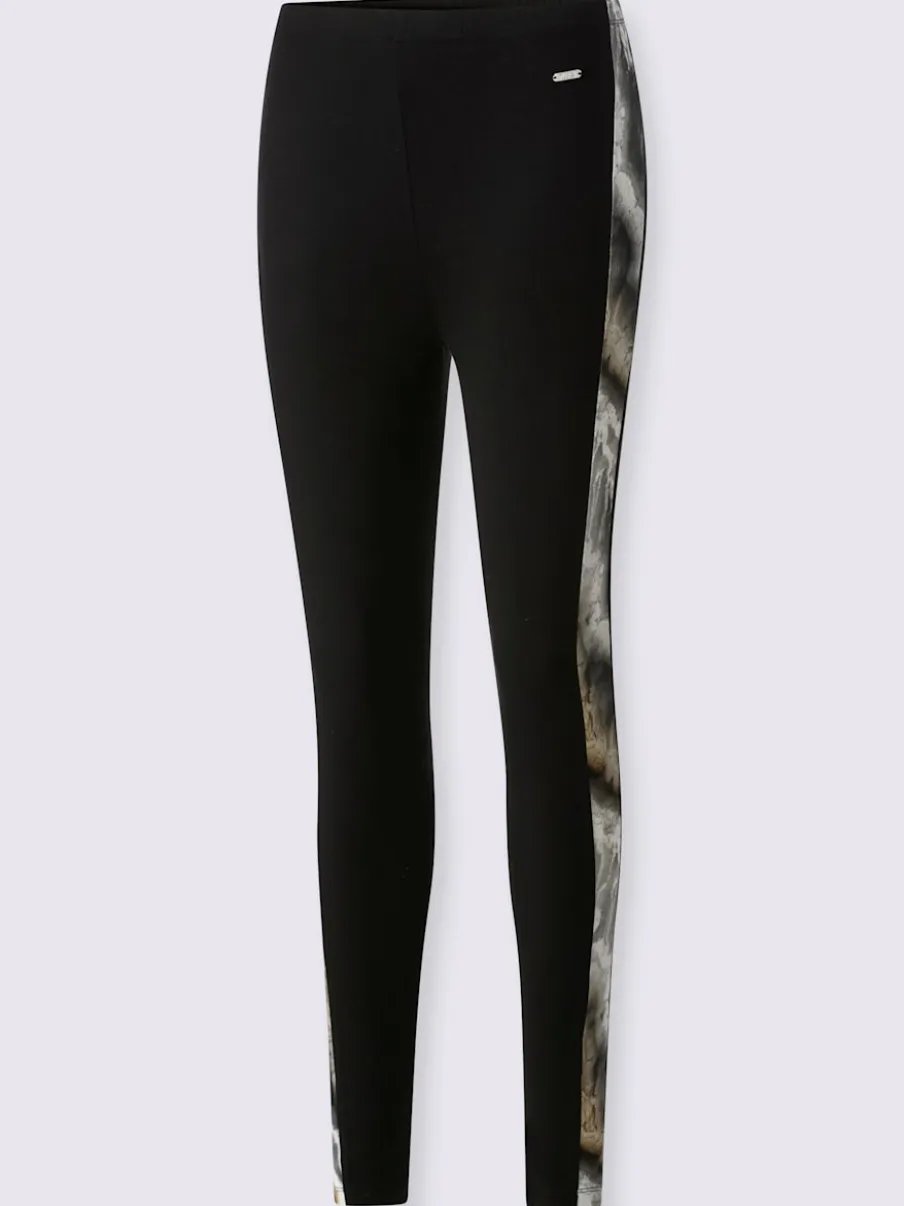Leggings avec empiècement marbré en jersey souple extensible