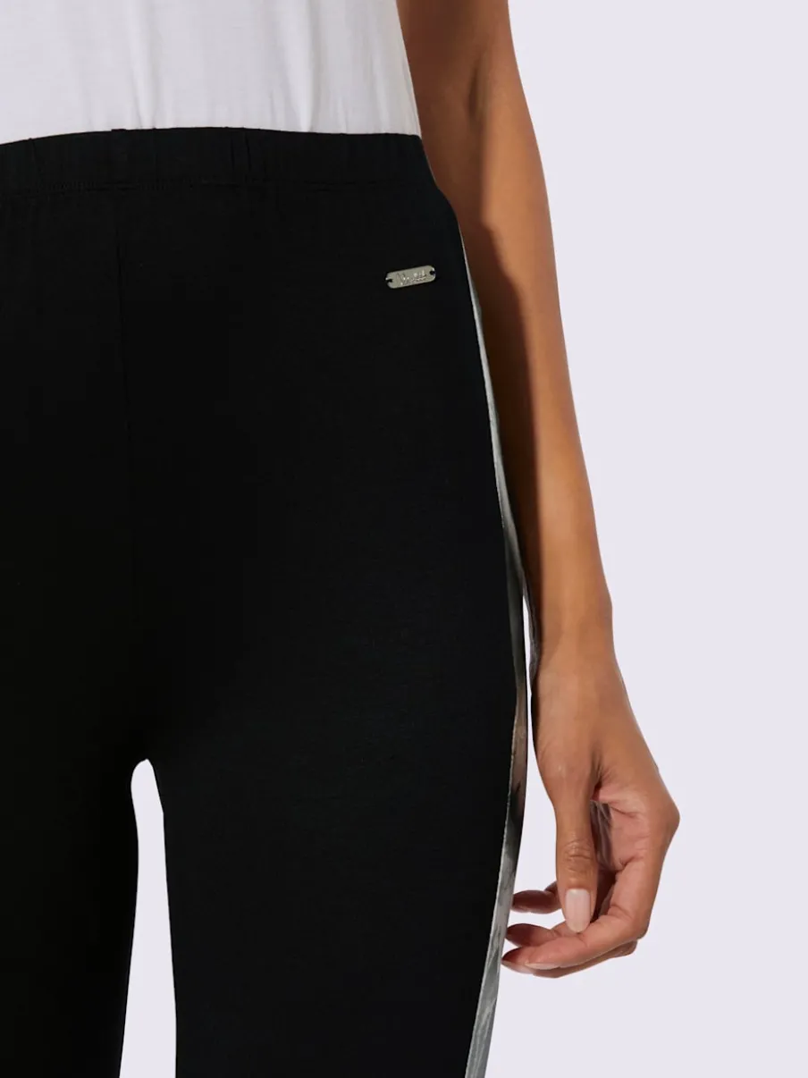 Leggings avec empiècement marbré en jersey souple extensible