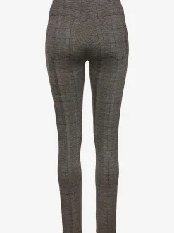 Leggings à carreaux avec poches arrière fines ceinture