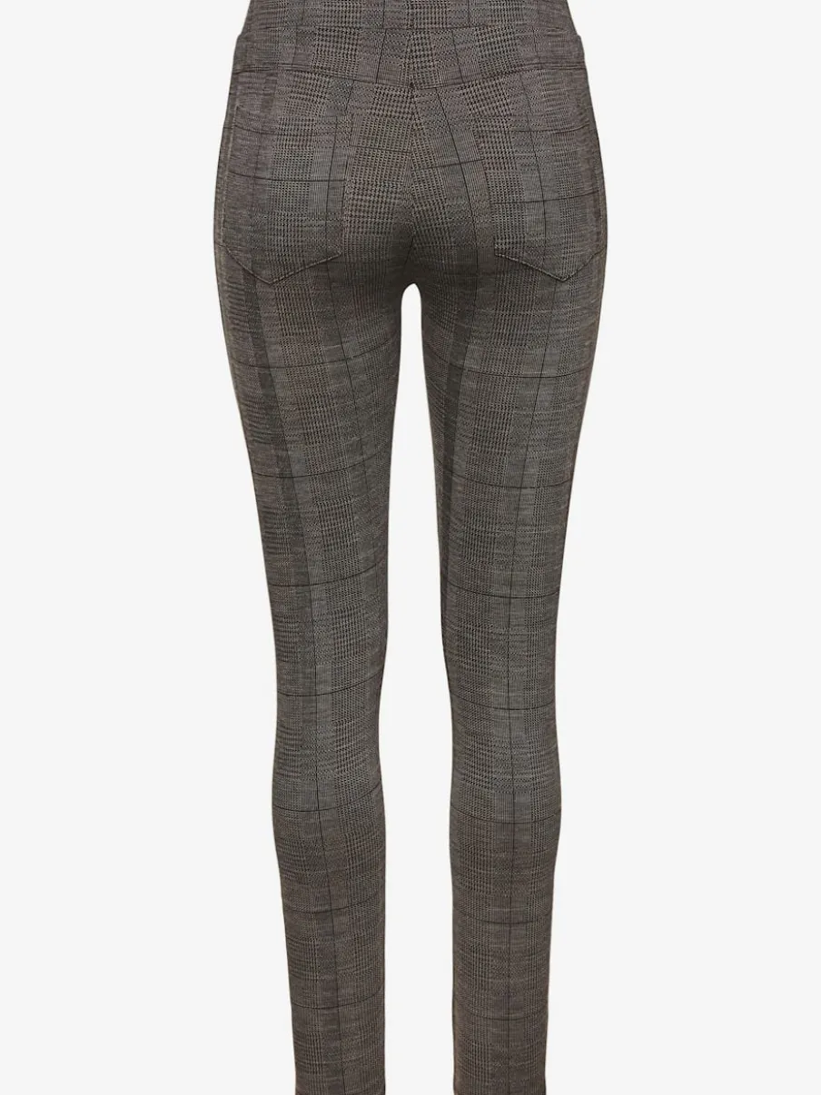 Leggings à carreaux avec poches arrière fines ceinture