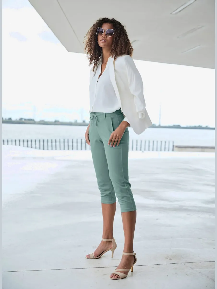 Leggings corsaires doux avec poches et lien à nouer