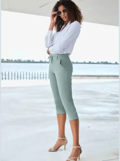 Leggings corsaires doux avec poches et lien à nouer