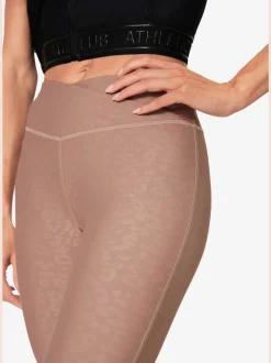 Leggings corsaires à motif léopard avec ceinture en V