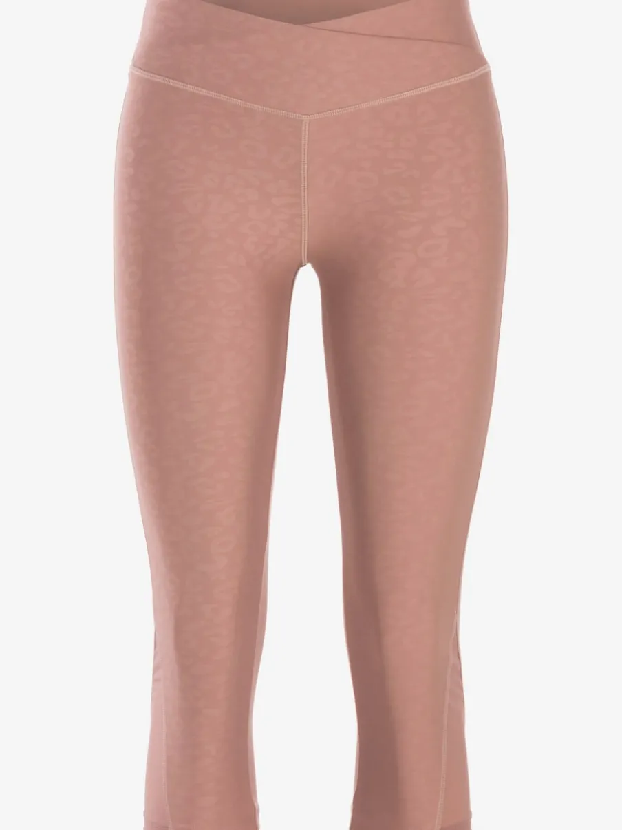 Leggings corsaires à motif léopard avec ceinture en V