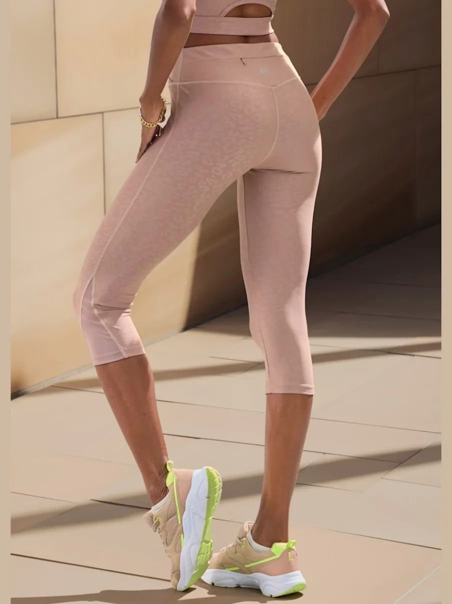 Leggings corsaires à motif léopard avec ceinture en V