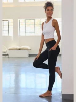 Leggings en coton avec deux poches pratiques élastiques