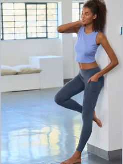 Leggings en coton avec deux poches pratiques élastiques