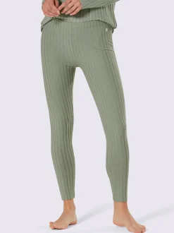 Leggings en modal côtelé avec ceinture élastique douce