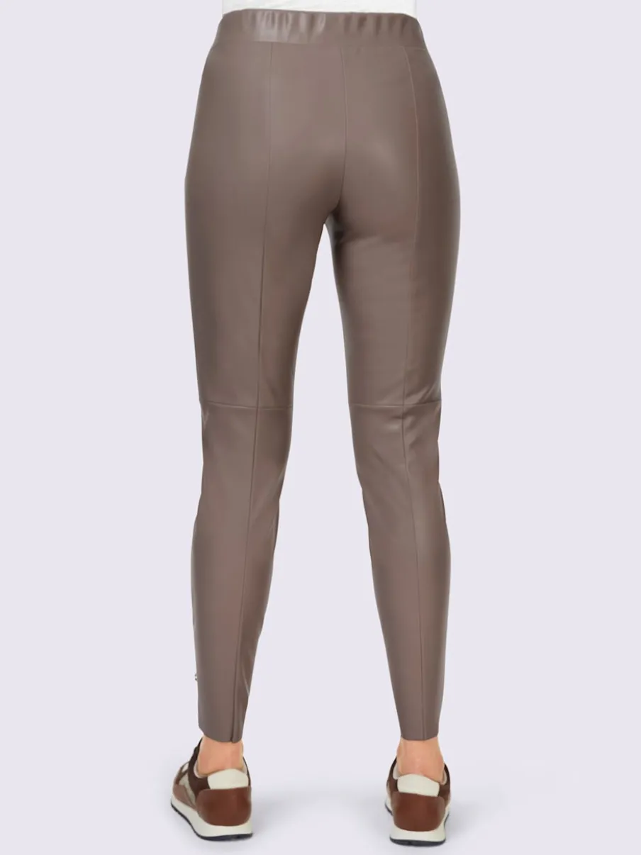 Leggings en synthétique avec coutures de séparation soignées
