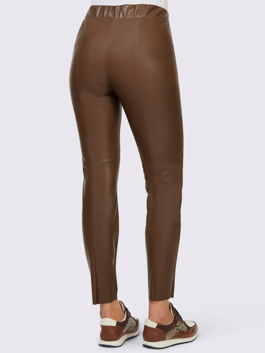 Leggings en synthétique avec coutures de séparation soignées