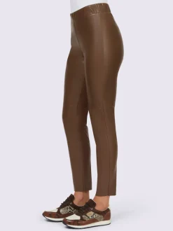 Leggings en synthétique avec coutures de séparation soignées