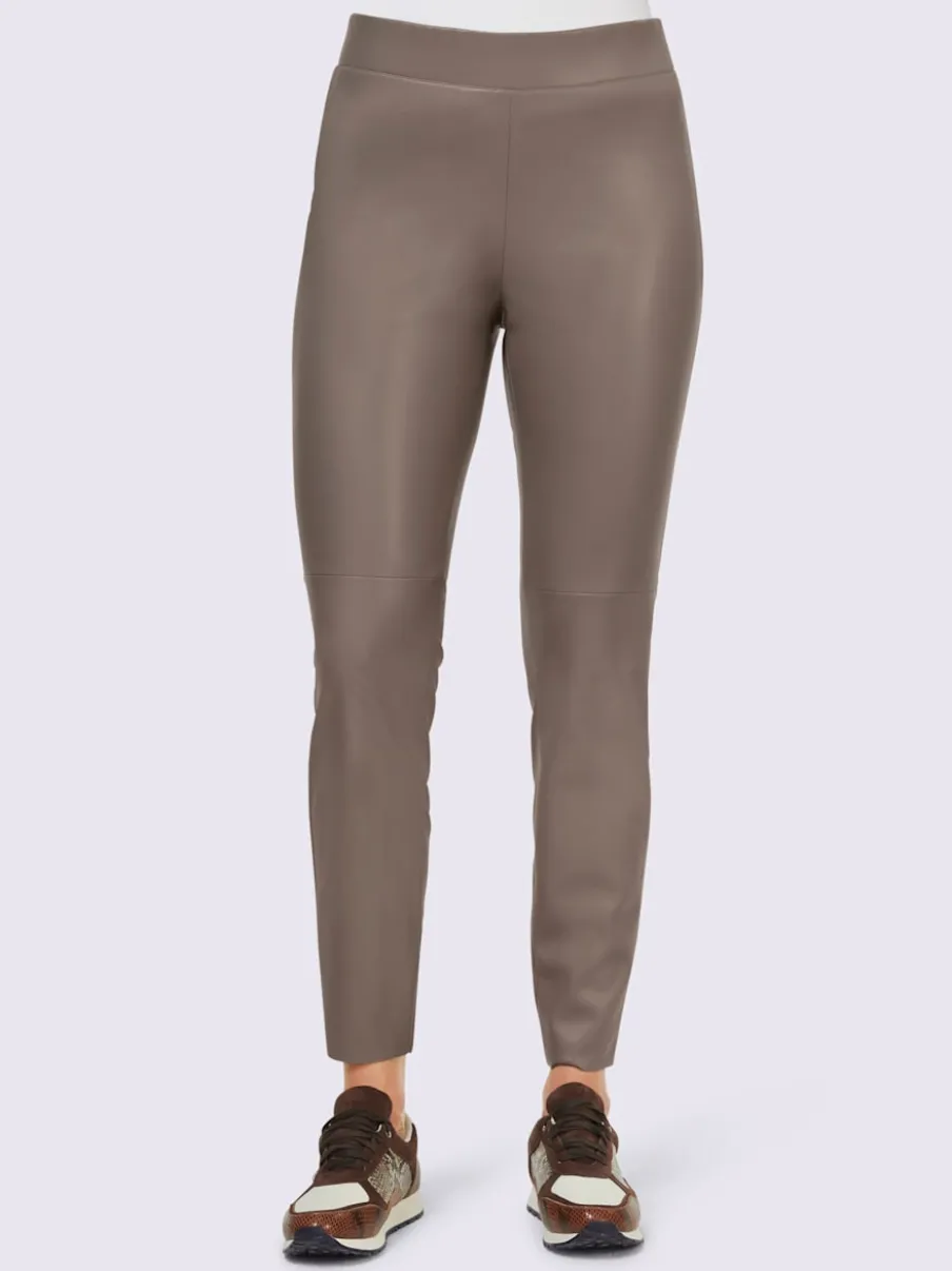Leggings en synthétique avec coutures de séparation soignées