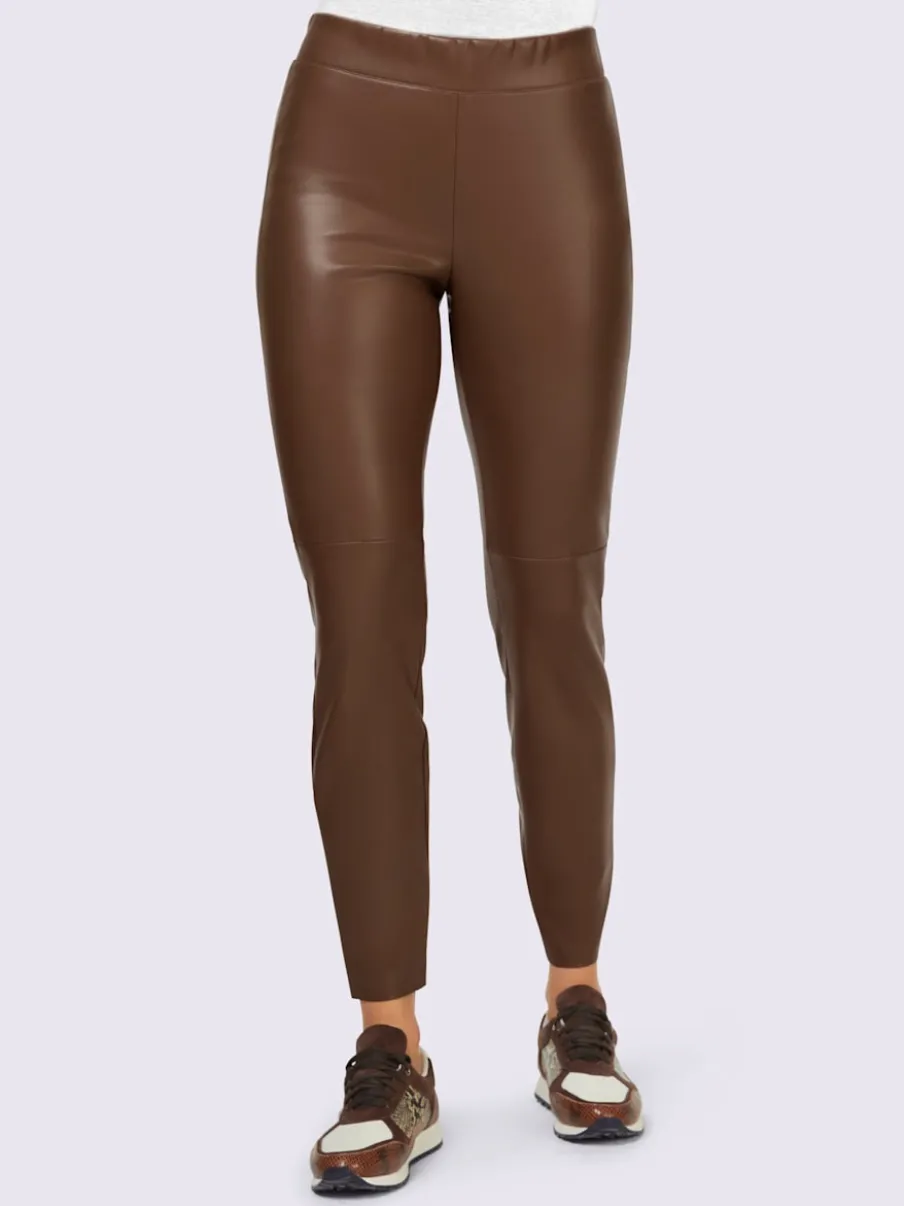 Leggings en synthétique avec coutures de séparation soignées