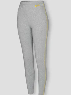 Leggings long avec ceinture intégrée et broderie contrastée