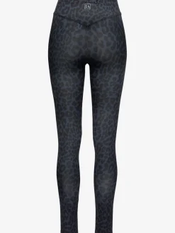 Leggings performance avec bord-côte en V et motif léopard