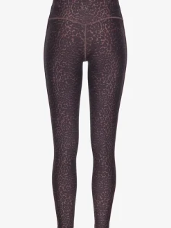 Leggings performance à imprimé animal avec ceinture élastique et passepoils contrastés