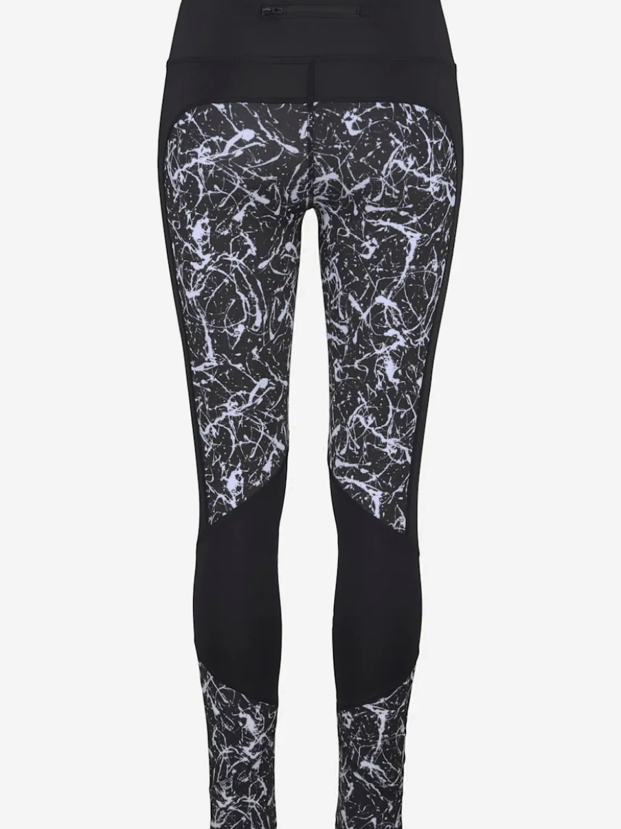 Legging sport très extensible avec motif moucheté et ceinture élastique