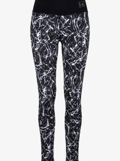 Legging sport très extensible avec motif moucheté et ceinture élastique