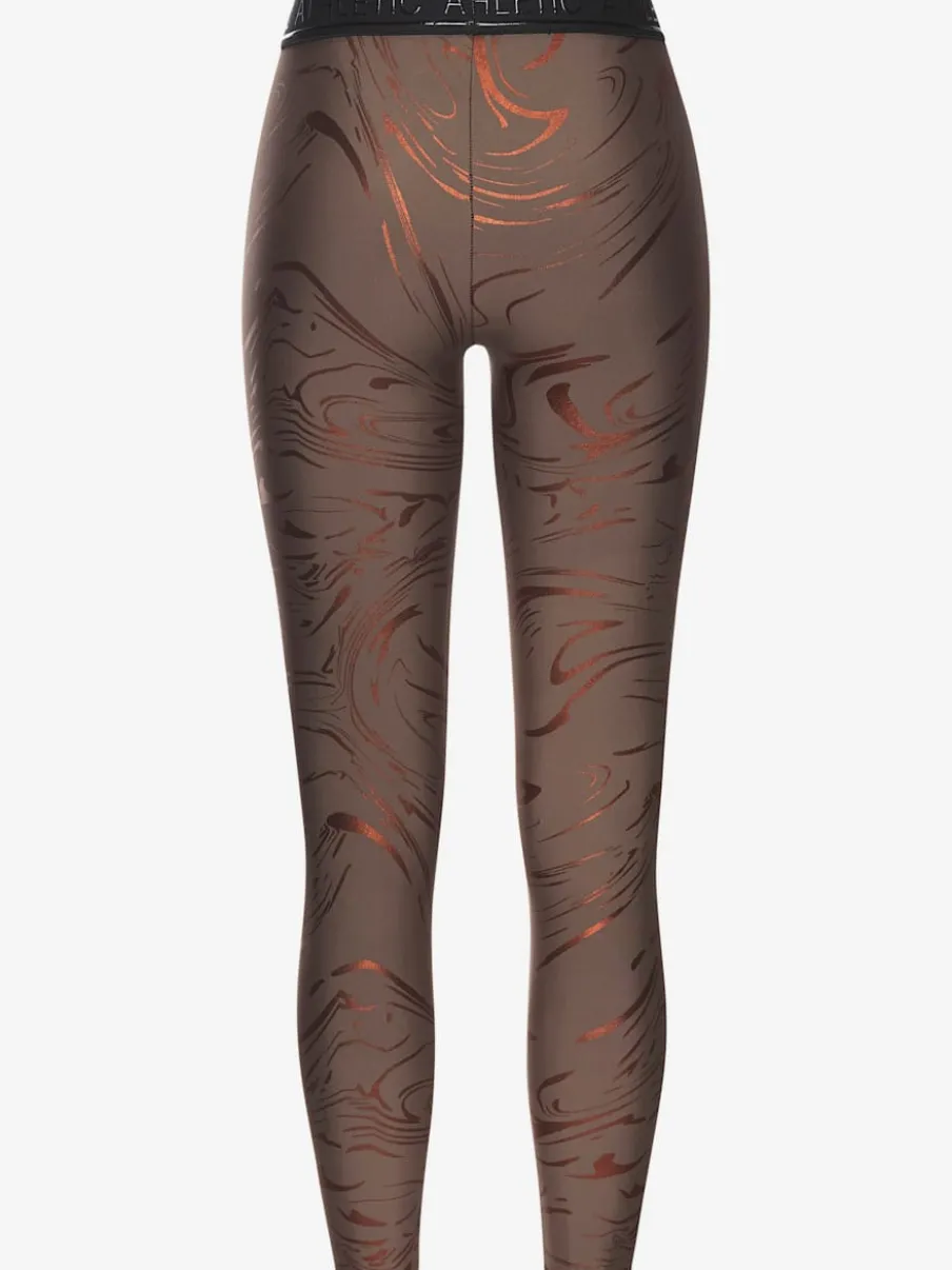 Leggings techniques au motif abstrait avec ceinture personnalisée