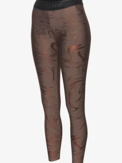 Leggings techniques au motif abstrait avec ceinture personnalisée