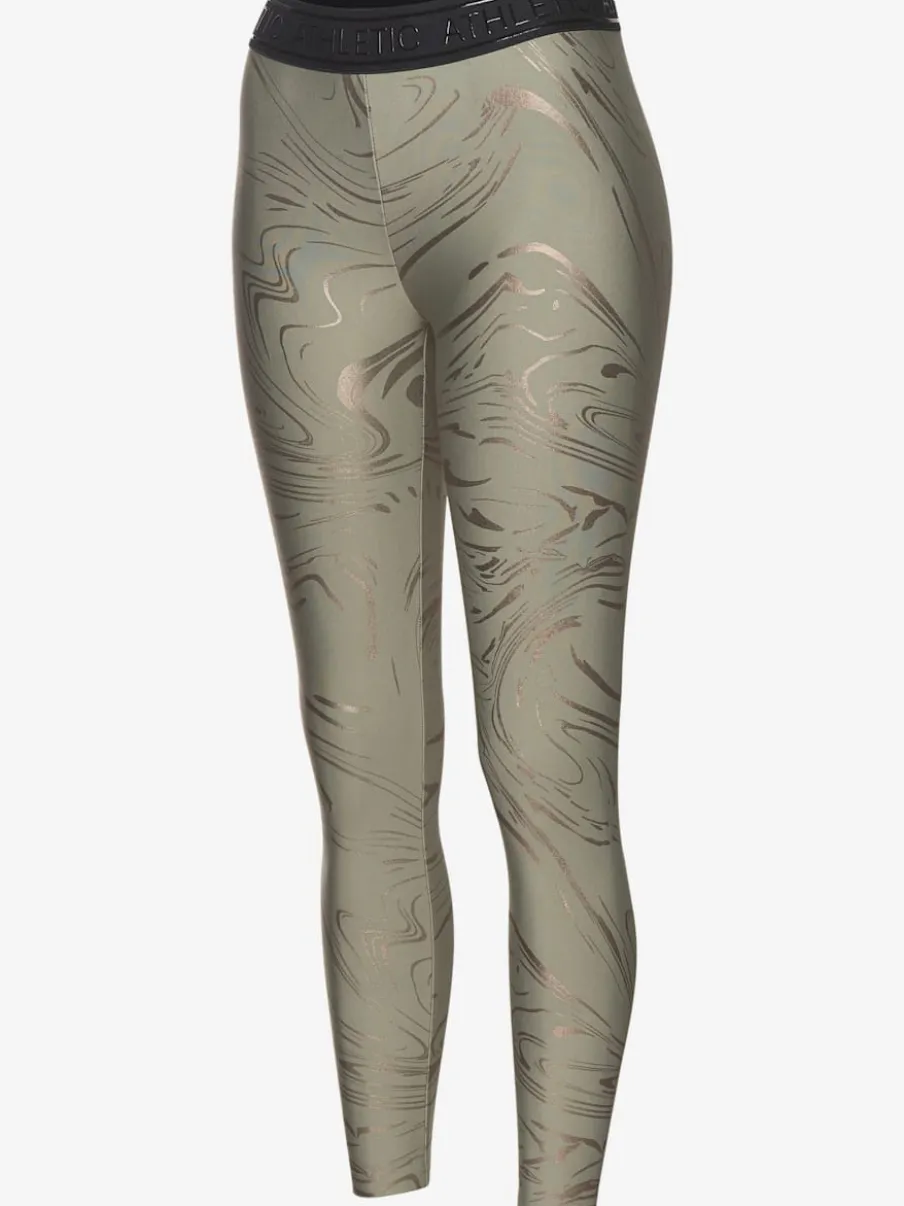 Leggings techniques au motif abstrait avec ceinture personnalisée