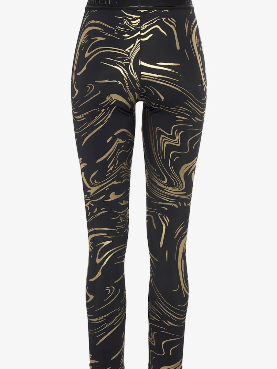 Leggings techniques au motif abstrait avec ceinture personnalisée