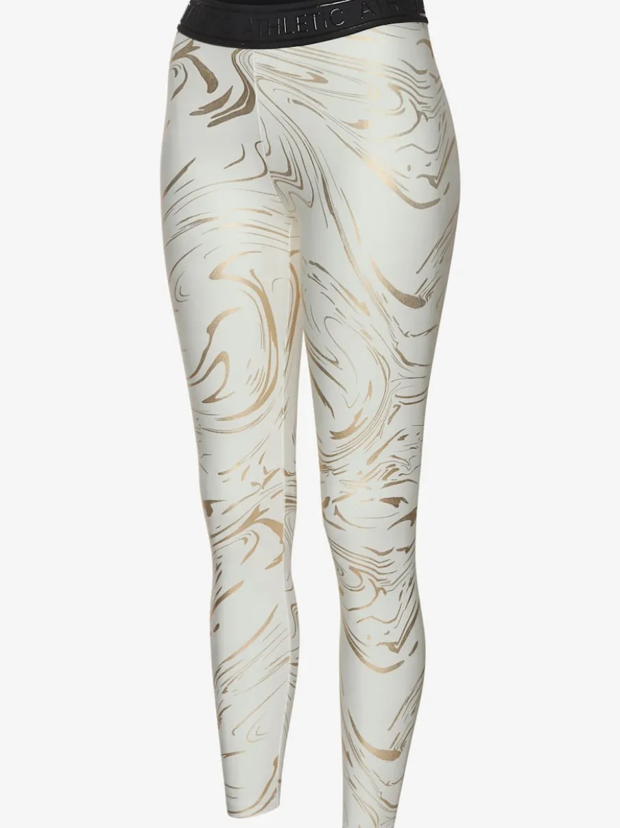 Leggings techniques au motif abstrait avec ceinture personnalisée