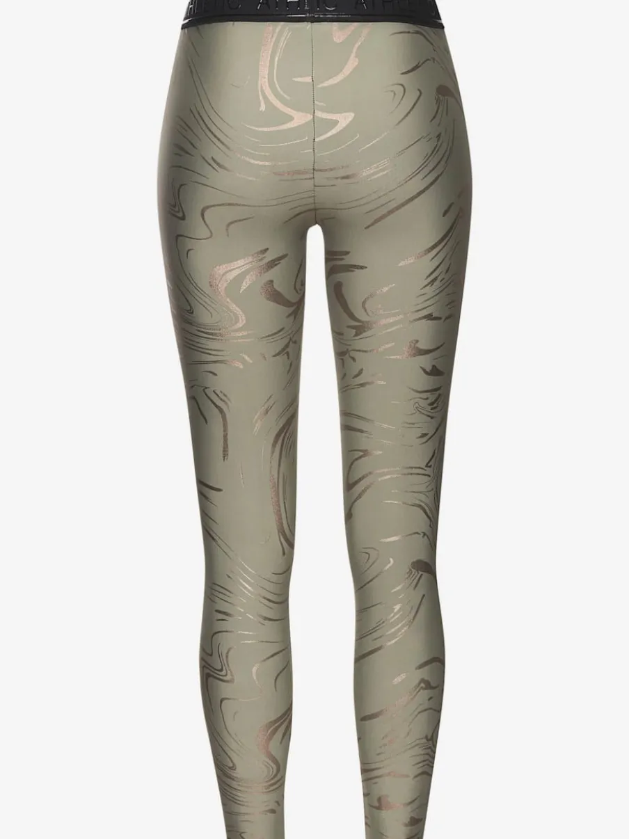 Leggings techniques au motif abstrait avec ceinture personnalisée