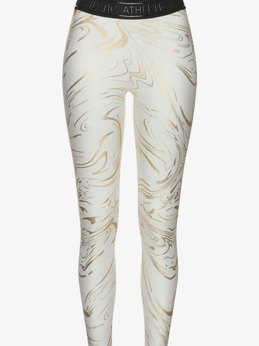 Leggings techniques au motif abstrait avec ceinture personnalisée
