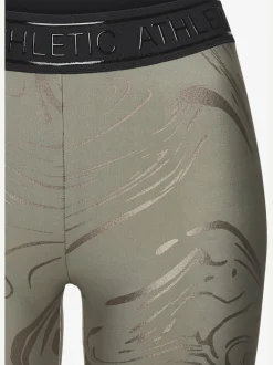 Leggings techniques au motif abstrait avec ceinture personnalisée
