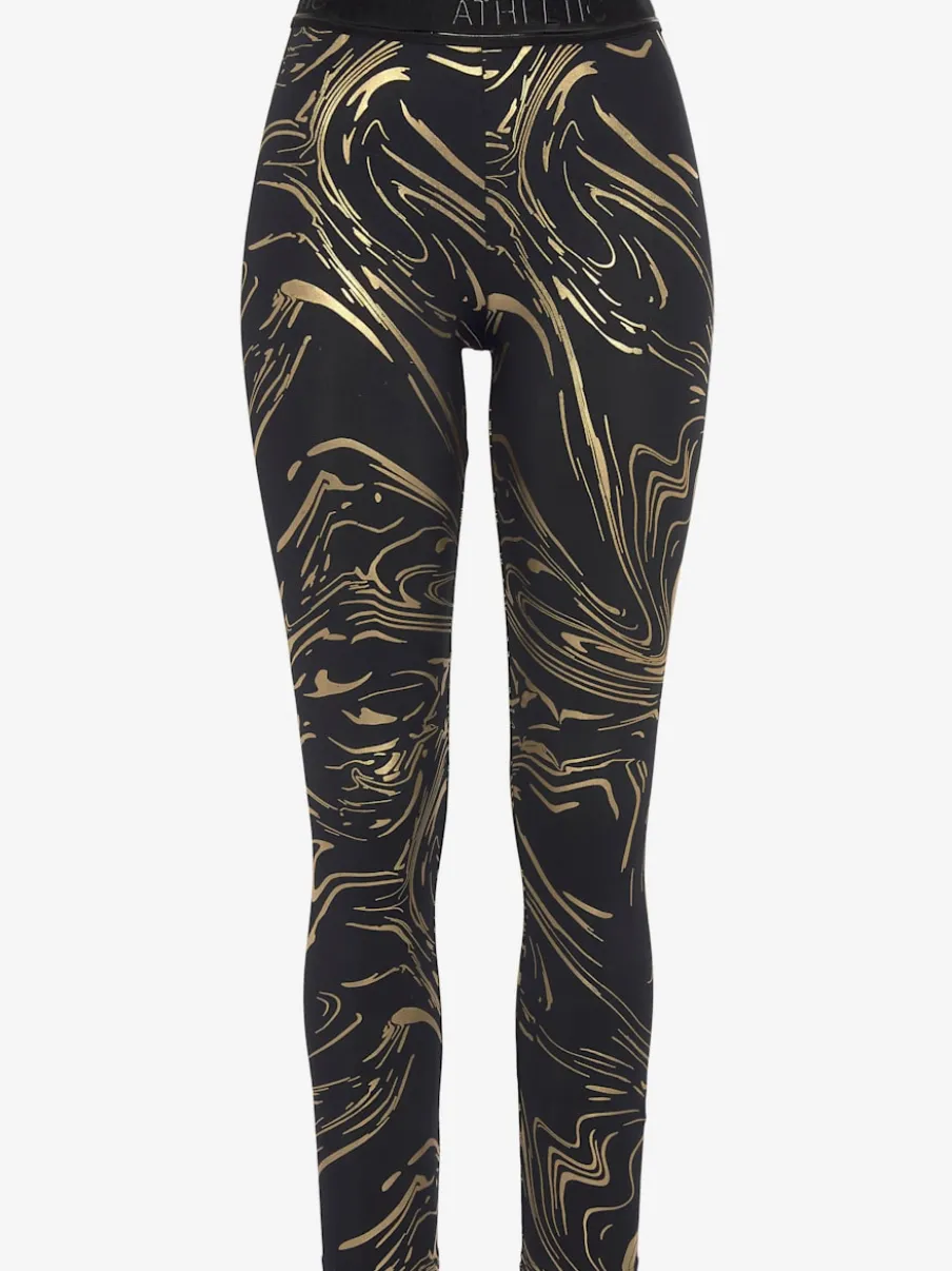 Leggings techniques au motif abstrait avec ceinture personnalisée