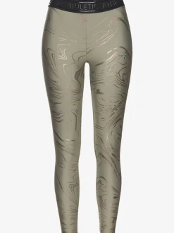 Leggings techniques au motif abstrait avec ceinture personnalisée