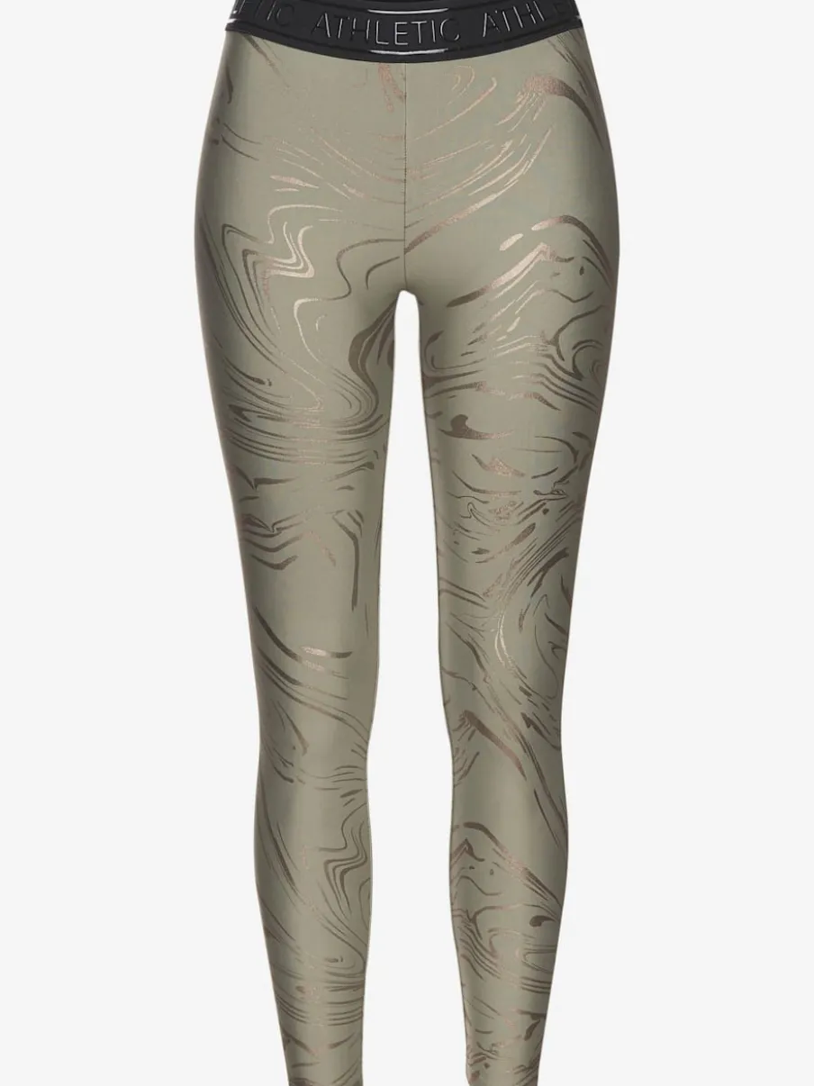 Leggings techniques au motif abstrait avec ceinture personnalisée