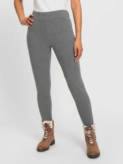 Leggings thermiques à ceinture élastique pour journées fraîches
