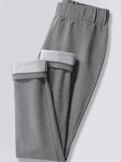 Leggings thermiques à ceinture élastique pour journées fraîches