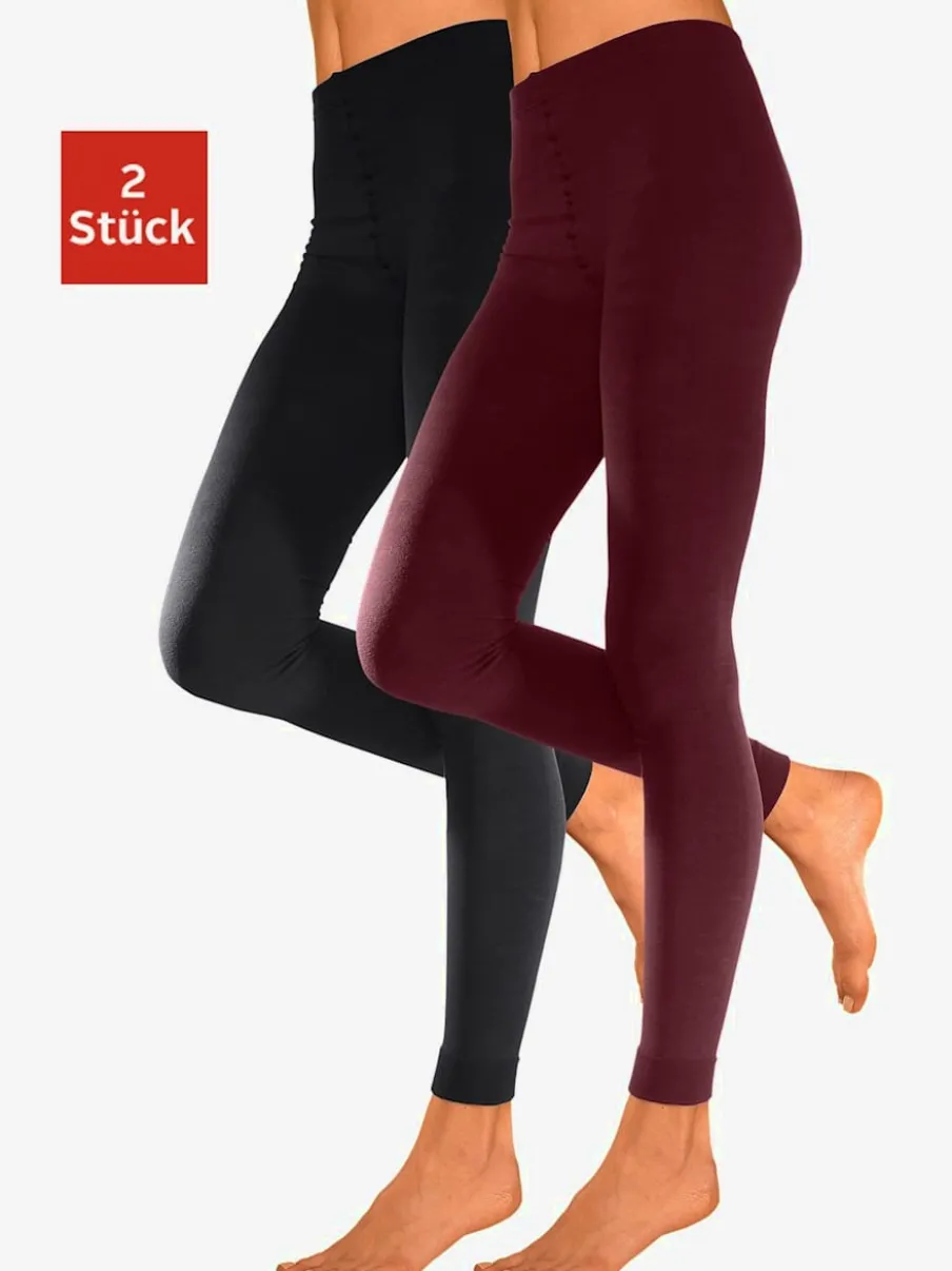 Leggings thermiques à taille haute en lot de 2
