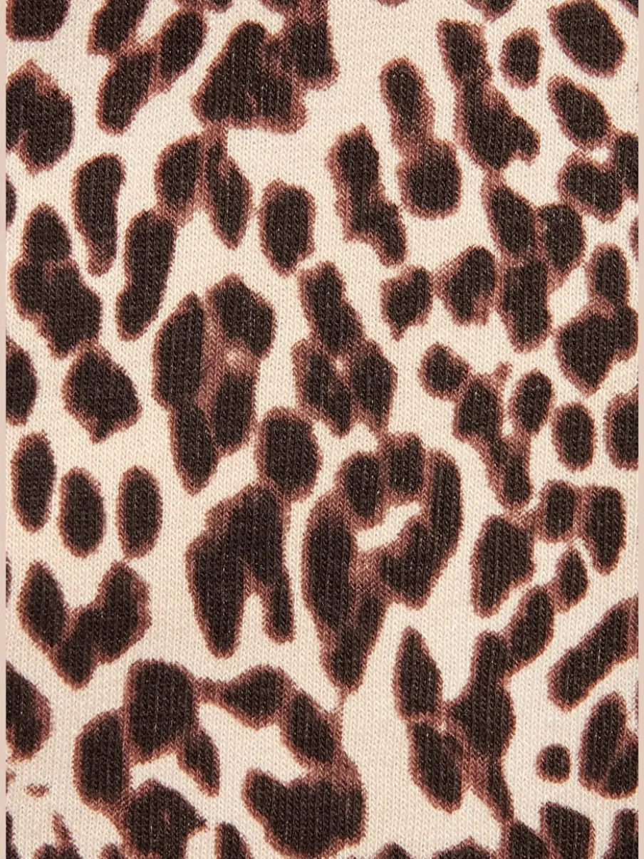 Legging évasé confortable avec imprimé léopard audacieux
