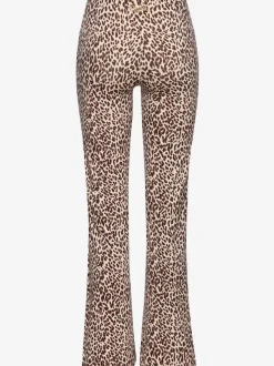 Legging évasé confortable avec imprimé léopard audacieux