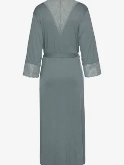 Élégant kimono maxi avec détails en dentelle