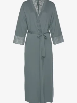 Élégant kimono maxi avec détails en dentelle