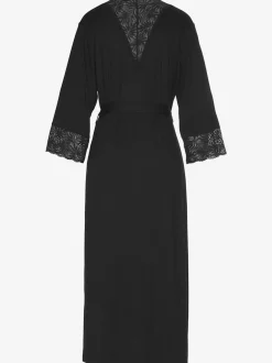 Élégant kimono maxi avec détails en dentelle