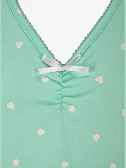 Lot de 2 chemises de nuit courte avec imprimé petits cœurs