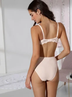 Lot de deux slips avec empiècements en dentelle transparents