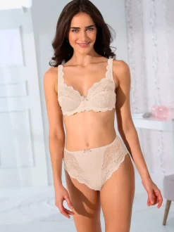 Lot de deux slips avec empiècements en dentelle transparents
