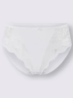 Lot de deux slips avec empiècements en dentelle transparents